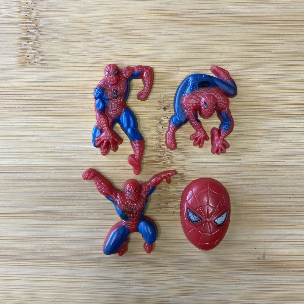 Vintage Spider-Man 1980 Magnets Lot Of  4 Rare